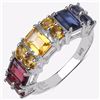 Image 1 : STERLING SILVER MULTI STONE RING
