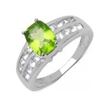 Image 1 : STERLING SILVER PERIDOT RING