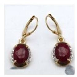 STERLING SILVER RUBY EARRINGS