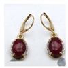 Image 1 : STERLING SILVER RUBY EARRINGS