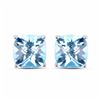 Image 1 : STERLING SILVER BLUE TOPAZ STUD EARRINGS