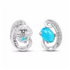 Image 3 : STERLING SILVER PARAIBA OPAL EARRINGS