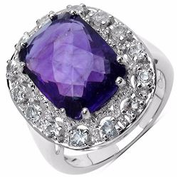 STERLING SILVER AFRICAN AMETHYST RING