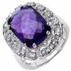 Image 1 : STERLING SILVER AFRICAN AMETHYST RING