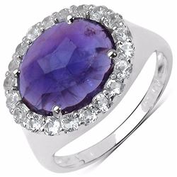 STERLING SILVER AFRICAN AMETHYST RING