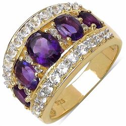 STERLING SILVER AFRICAN AMETHYST RING