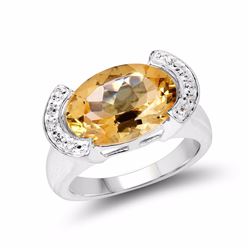 STERLING SILVER CITRINE RING