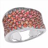 Image 1 : STERLING SILVER ORANGE SAPPHIRE RING