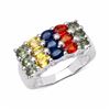 Image 1 : STERLING SILVER MULTI COLOR SAPPHIRE RING
