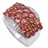 Image 2 : STERLING SILVER ORANGE SAPPHIRE RING