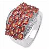 Image 3 : STERLING SILVER ORANGE SAPPHIRE RING
