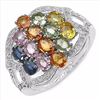 Image 1 : STERLING SILVER MULTI COLOR SAPPHIRE RING