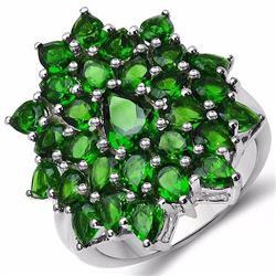STERLING SILVER CHROME DIOPSIDE RING
