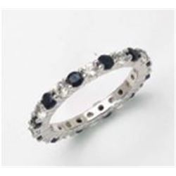 STERLING SILVER BLUE SAPPHIRE RING