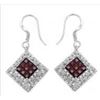 Image 1 : STERLING SILVER MOZAMBIQUE GARNET EARRING