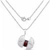 Image 2 : STERLING SILVER GARNET PENDANT