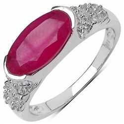 STERLING SILVER RUBY RING