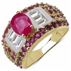 STERLING SILVER RUBY RING