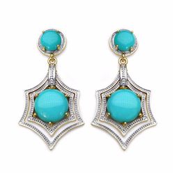 STERLING SILVER TURQUOISE EARRINGS