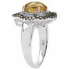 Image 2 : STERLING SILVER CITRINE AND COLOR DIAMOND RING
