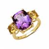 Image 1 : STERLING SILVER BRAZIL AMETHYST AND CITRINE RING