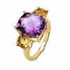 Image 2 : STERLING SILVER BRAZIL AMETHYST AND CITRINE RING