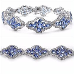 STERLING SILVER TANZANITE BRACELET