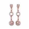 Image 1 : STERLING SILVER MORGANITE AND PINK TOURMALINE DROP EARRINGS