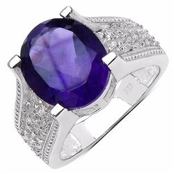 STERLING SILVER AFRICAN AMETHYST RING