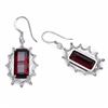 Image 2 : STERLING SILVER MOZAMBIQUE GARNET EARRING