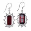 Image 3 : STERLING SILVER MOZAMBIQUE GARNET EARRING