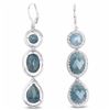 Image 3 : STERLING SILVER AQUAMARINE DROP EARRING