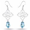 Image 1 : STERLING SILVER SWISS BLUE TOPAZ EARRING