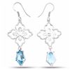 Image 3 : STERLING SILVER SWISS BLUE TOPAZ EARRING