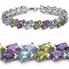 Image 1 : STERLING SILVER MULTI STONE BRACELET