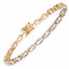 Image 2 : STERLING SILVER AQUAMARINE BRACELET