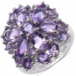 STERLING SILVER AFRICAN AMETHYST RING