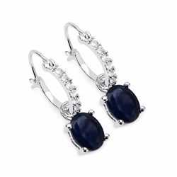 STERLING SILVER SAPPHIRE EARRING