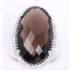 Image 1 : STERLING SILVER SMOKY QUARTZ BRIOLITE RING