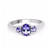 Image 3 : STERLING SILVER TANZANITE RING