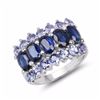 Image 1 : STERLING SILVER KYANITE AND TANZANITE RING