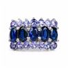 Image 3 : STERLING SILVER KYANITE AND TANZANITE RING