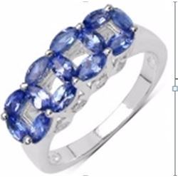 STERLING SILVER TANZANITE RING