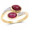 Image 1 : STERLING SILVER CABOCHON RUBY RING
