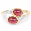 Image 3 : STERLING SILVER CABOCHON RUBY RING