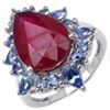 Image 1 : STERLING SILVER RUBY AND TANZANITE RING