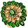Image 1 : STERLING SILVER CHRIME DIOPSIDE AND CITRINE RING