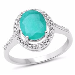 STERLING SILVER SAKOTA EMERALD RING