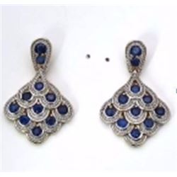 STERLING SILVER SAPPHIRE EARRING