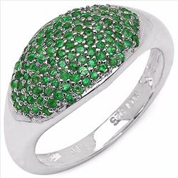 STERLING SILVER SAKOTA EMERALD RING